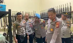 Polres Aceh Utara cek senjata api dinas, pastikan penggunaan sesuai prosedur Polres Aceh Utara cek senjata api dinas, pastikan penggunaan sesuai prosedur