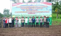 Dukung ketahanan pangan nasional, Polda Sulut gelar tanam jagung raya serentak