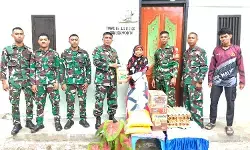 Dansatgas TMMD Ke-127 Kodim 1514/Morotai berikan santunan kepada warga Desa Mandiri Dansatgas TMMD Ke-127 Kodim 1514/Morotai berikan santunan kepada warga Desa Mandiri