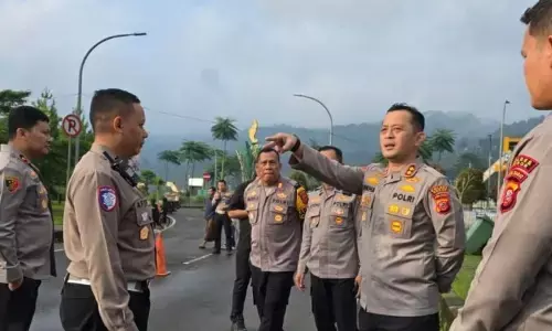 Polres Bogor optimalkan Rest Area Gunung Mas urai macet Puncak
