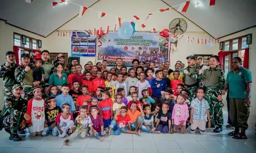 Koops TNI Papua Berbagi Kasih di Panti Asuhan Santa Susana Mimika