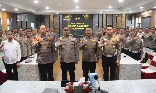 Gelar Latpraops Ketupat Candi 2026, Polres Brebes fokus program Valet Ride dan mudik
