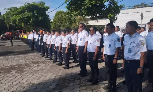 KAI Daop 6 Yogyakarta apel Gelar Pasukan Posko Angkutan Lebaran 2026 KAI Daop 6 Yogyakarta apel Gelar Pasukan Posko Angkutan Lebaran 2026
