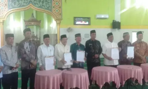 Empat lembaga Islam sepakat dukung wakaf produktif Masjid Al Badar Empat lembaga Islam sepakat dukung wakaf produktif Masjid Al Badar