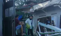 Polres Temanggung tangani insiden kebakaran gudang LPG