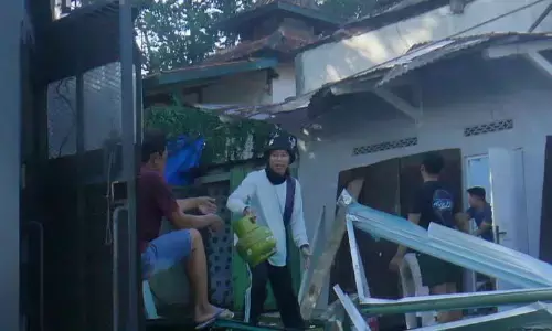 Polres Temanggung tangani insiden kebakaran gudang LPG