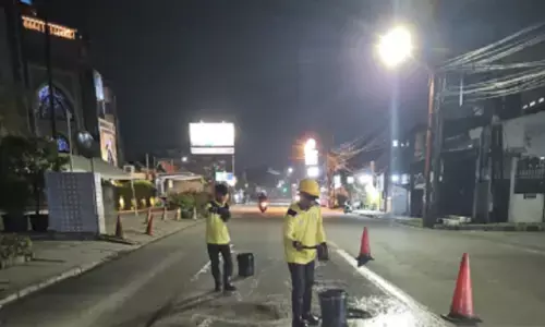 DPUPR Tangerang selesaikan pengaspalan sejumlah titik jalur mudik