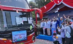 Kemnaker lepas peserta mudik gratis armada bus ke Jateng-Jatim