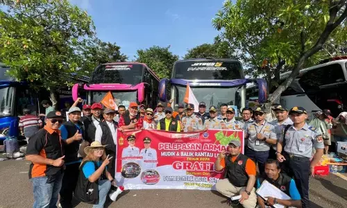 350 warga Semarang diberangkatkan mudik gratis