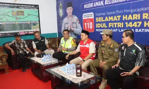 PJU Polres Tegal bersama Forkopimda cek Pos Pelayanan Lebaran 2026