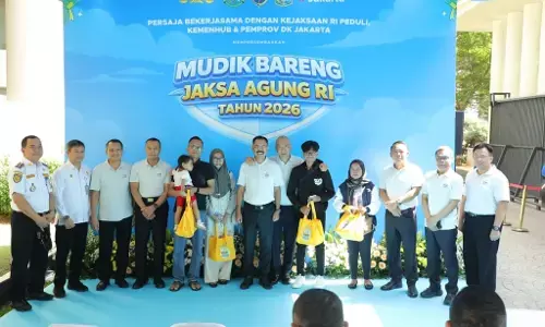 Kejaksaan Agung - PERSAJA berangkatkan 671 pemudik dalam Program Mudik Bareng 2026