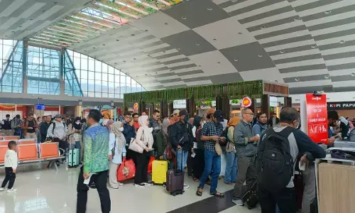 Ribuan pemudik dari berbagai daerah tinggal Jayapura rayakan Idul Fitri di kampung halamannya