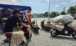 Ribuan motor manfaatkan angkutan motor gratis lebaran di Daop 4 Semarang
