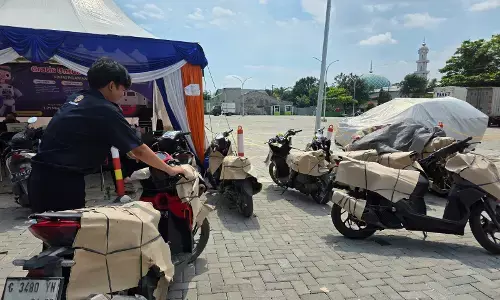 Ribuan motor manfaatkan angkutan motor gratis lebaran di Daop 4 Semarang