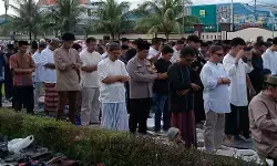 Shalat Idul Fitri 1447 H, ribuan umat muslim padati Mapolda Sulut