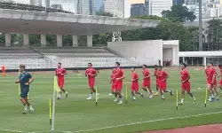 Timnas Indonesia gelar latihan perdana jelang laga FIFA Series