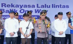 Kapolri pimpin Flag Off One Way Nasional di KM 414 Tol Kalikangkung Kapolri pimpin Flag Off One Way Nasional di KM 414 Tol Kalikangkung