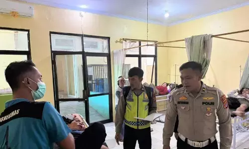 21 penumpang bus wisatawan dilarikan ke RSUD Lebak akibat kecelakaan
