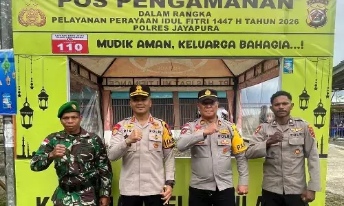 Tingkatkan pengamanan, Polisi dirikan Pospam dan tempatkan 10 personel di RS Yowari Jayapura Tingkatkan pengamanan, Polisi dirikan Pospam dan tempatkan 10 personel di RS Yowari Jayapura