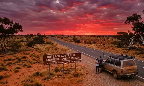 Fenomena langit merah di Australia dan penyebabnya