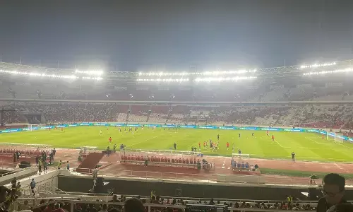Atmosfer GBK memanas jelang Indonesia vs Bulgaria Atmosfer GBK memanas jelang Indonesia vs Bulgaria