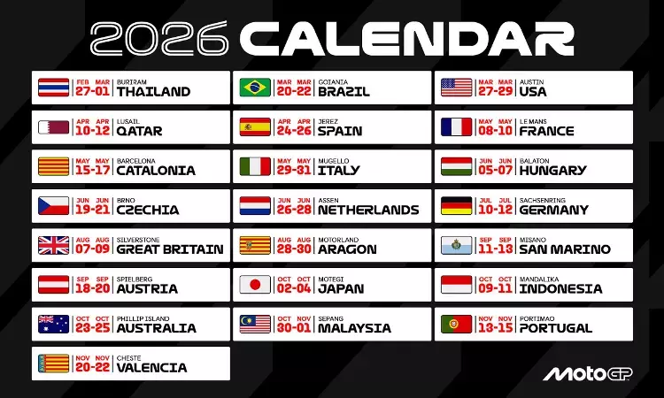 Jadwal MotoGP 2026 lengkap dan terbaru