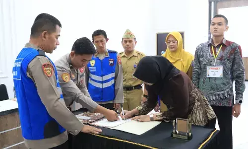 Polres Tegal gelar penandatanganan pakta integritas penerimaan anggota Polri 2026