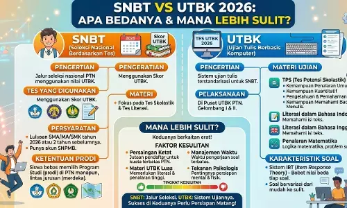 SNBT vs UTBK 2026: Perbedaan, tingkat kesulitan, dan tips lolos