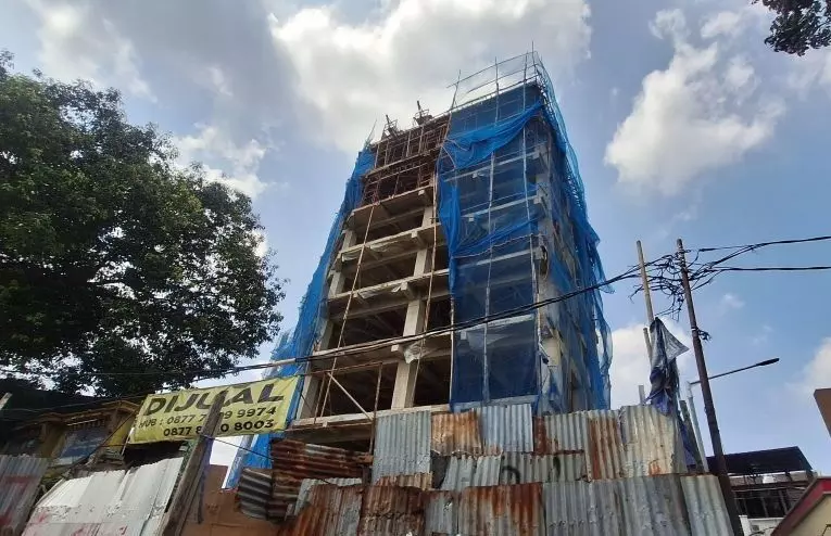 Proyek bangunan di Jaksel tampak sepi usai empat pekerja tewas