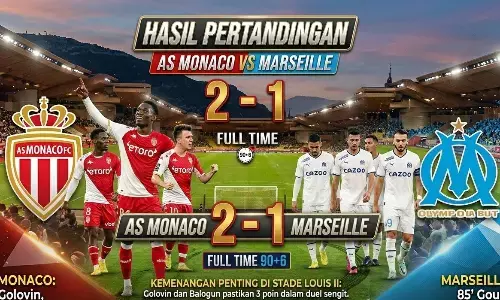 Hasil AS Monaco vs Marseille: Golovin & Balogun bawa kemenangan Hasil AS Monaco vs Marseille: Golovin & Balogun bawa kemenangan