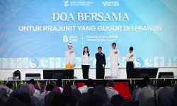 Lintas agama, doa Siswa Sekolah Rakyat untuk Prajurit TNI yang gugur di Lebanon