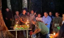 Warga Airlimau gotong royong gelar tradisi Ceriak Kampung