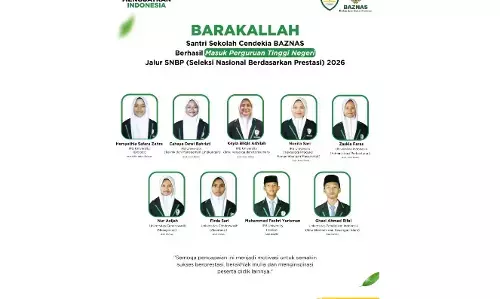 Santri Sekolah Cendekia BAZNAS berhasil tembus PTN lewat SNBP 2026
